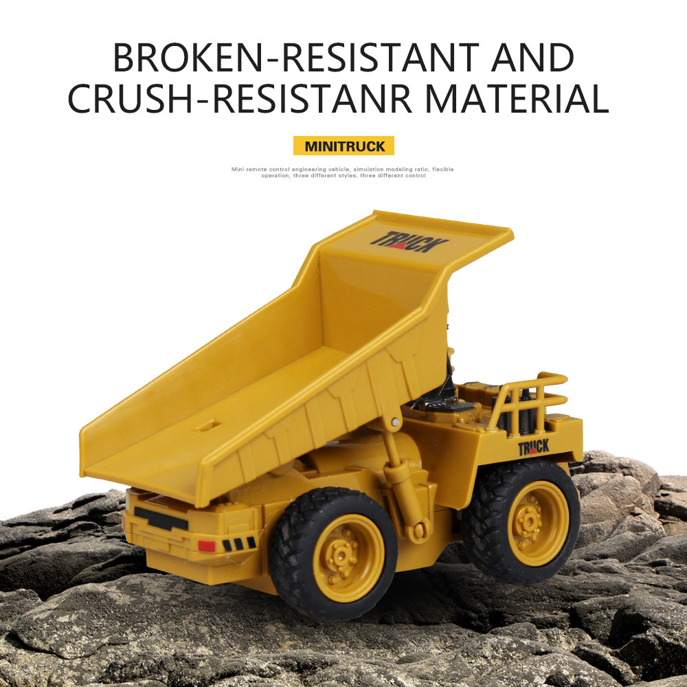 ShenQiWei 8028 1:64 4CH Mini Dump Truck RC Car Engineering Vehicles - RTR
