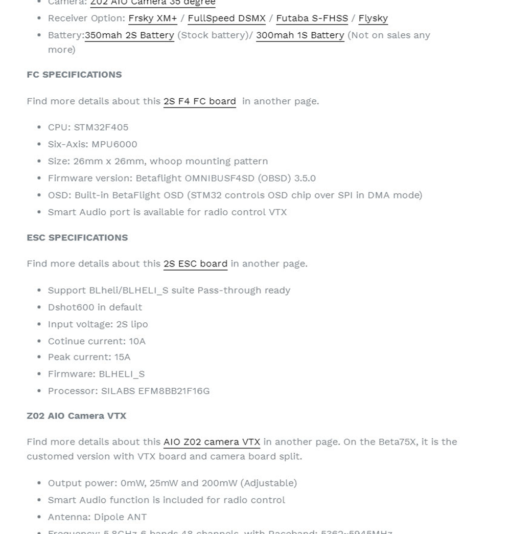 BETAFPV Beta75X 75mm Tiny Whoop 2-3S FPV Racing Drone F4 FC OSD 10A BLHELI_S ESC 5.8G 48CH VTX Frsky FCC Receiver - BNF