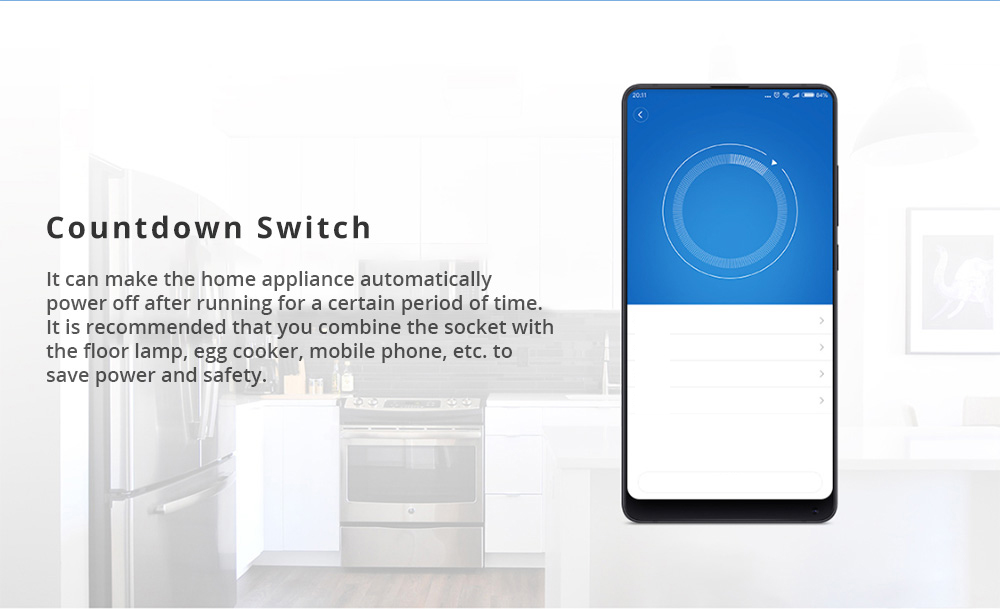 Original Xiaomi Mijia Smart WiFi Socket APP Remote Control Timing Switch for Lamp Speaker Humidifier Daily Use - White