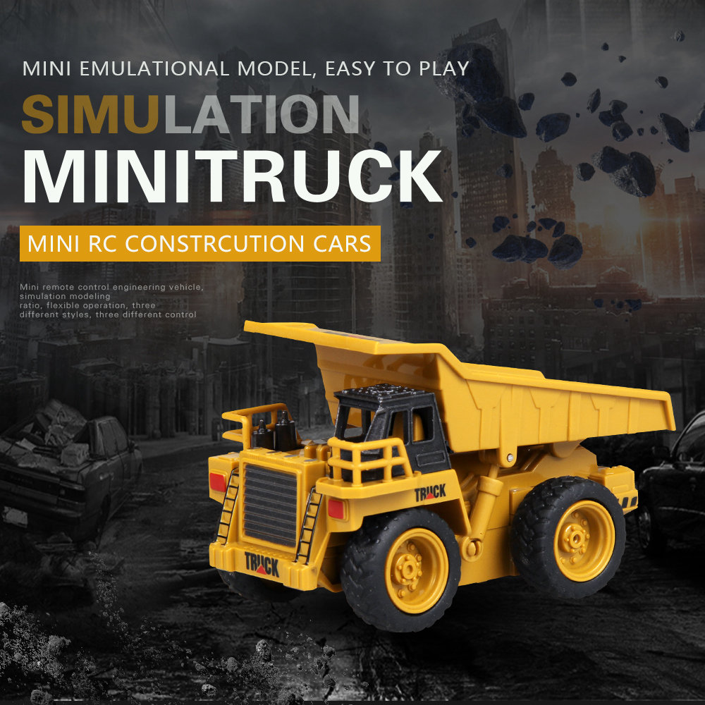 ShenQiWei 8028 1:64 4CH Mini Dump Truck RC Car Engineering Vehicles - RTR