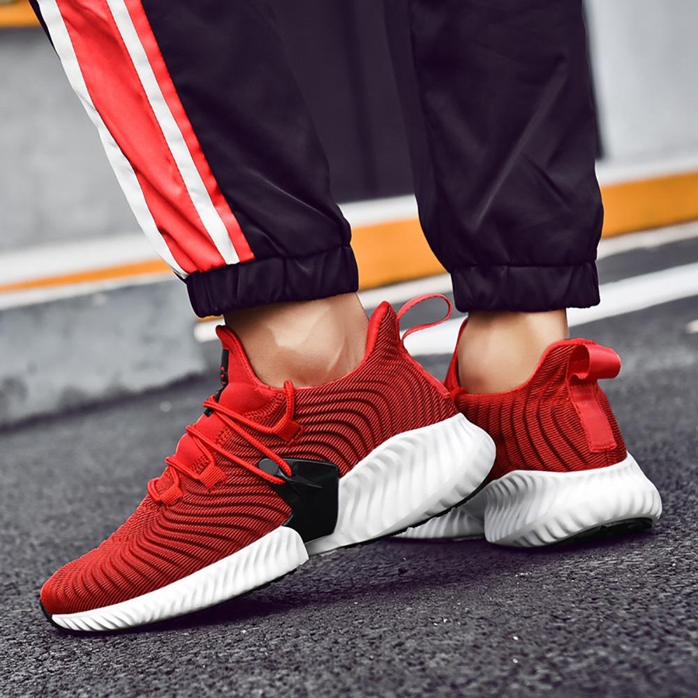 Men Fashion Casual Sneakers Lace-up Sports Shoes EU43.5 - Red