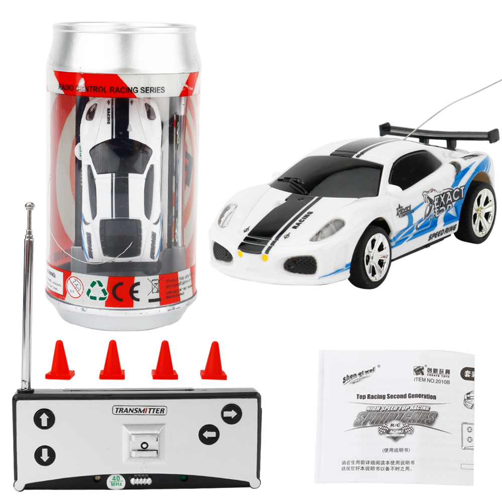 ShenQiWei 2010B 1:58 Coke Can Mini RC Car Kids Toys with Lights - Random Color