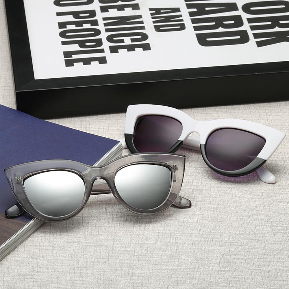 S17066 Unisex Tinted Color Sunglasses HD Lens Eyewear Eye Protector For Outdoor Cycling Hiking - White + Gray