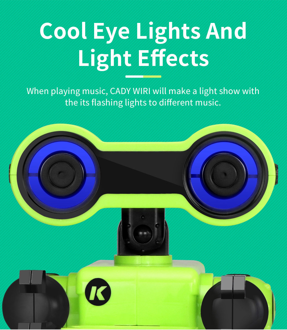 JJRC R13 CADY WIRI Touch Control Programmable Dancing RC Robot Colorful Lights Kids Toys - Green