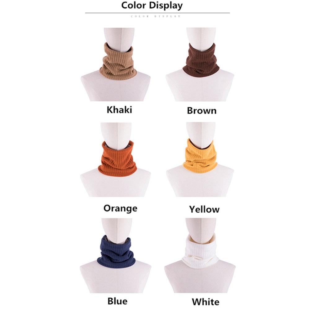 S02 Unisex Winter Casual Cashmere Knitting Warm Pure Color Scarf Neck Warmer - Pink