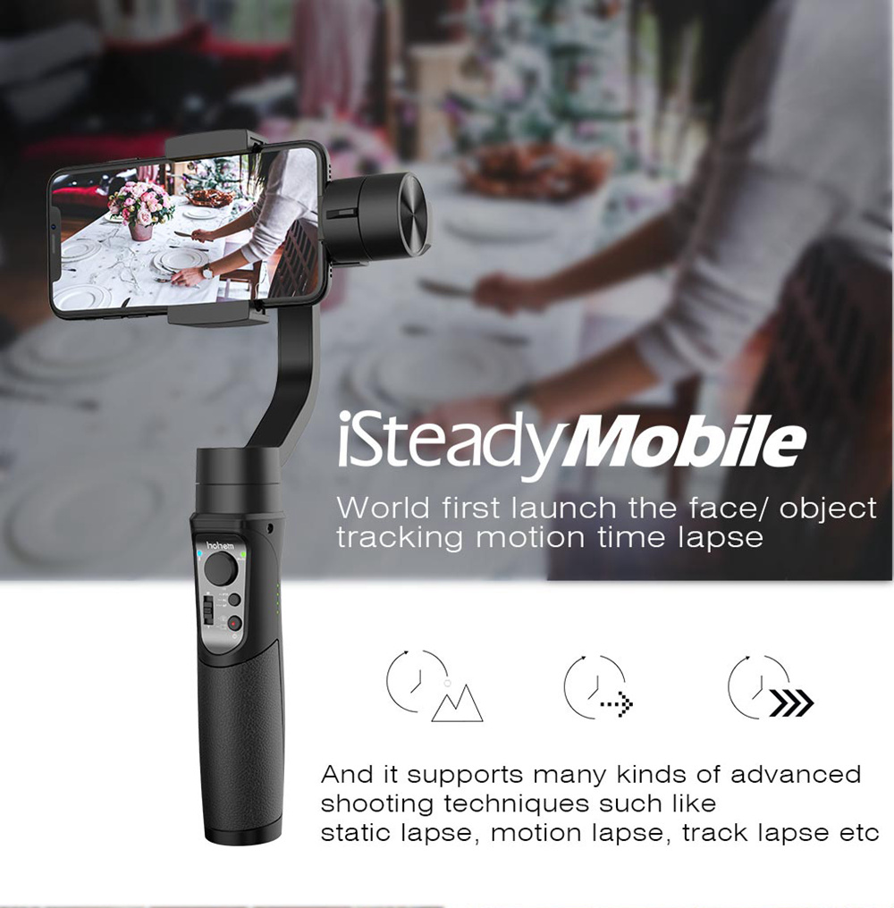 Hohem iSteady Mobile 3-Axis Brushless Handheld Gimbal Stabilizer for Smartphone