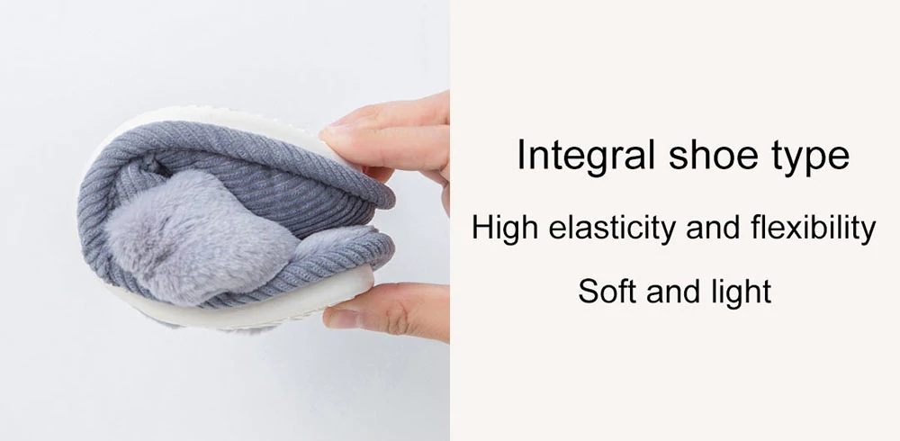 Xiaomi One Cloud Men Elegant Style Solid Color Home Cotton Slippers EU 43-44 - Gray