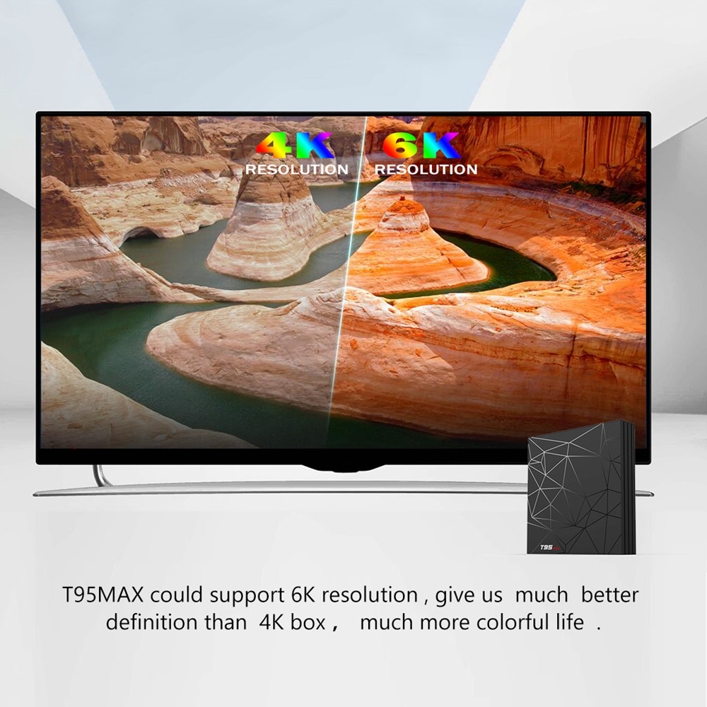 T95 MAX Allwinner H6 4GB/64GB 6K TV Box Android 7.0 WiFi LAN USB3.0 HDMI