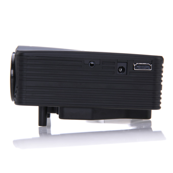 LZ-H80 1080P HD 80 LM Portable LED LCD Game Projector with HDMI SD CARD USB VGA Slots 400:1 Contrast Black