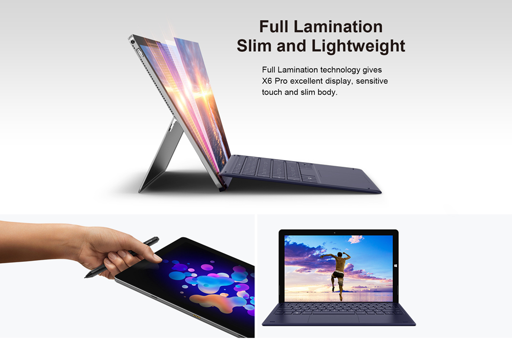 Teclast X6 Pro 2 in 1 Tablet PC Intel Core m3-7Y30 Dual Core 12.6" IPS 3K 2880*1920 8GB RAM 256GB SSD Windows 10 - Silver
