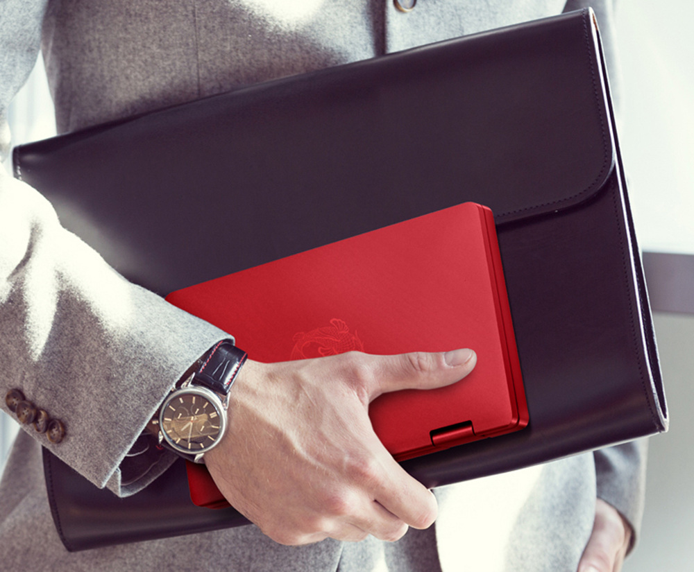 One Netbook One Mix 2S Yoga Pocket Laptop Intel Core M3-8100Y Dual Core Touch ID 7" IPS Screen 1920*1200 Windows 10 8GB DDR3 512GB PCI-E SSD - Red