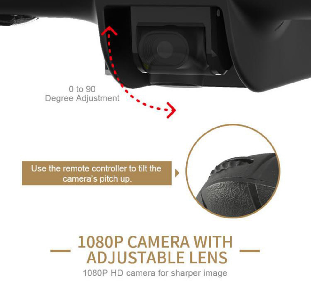 JJRC X7 SMART 1080P 5G WiFi FPV Double GPS Brushless RC Drone with One-Axis Gimbal Camera 25mins Flight Time RTF - Black