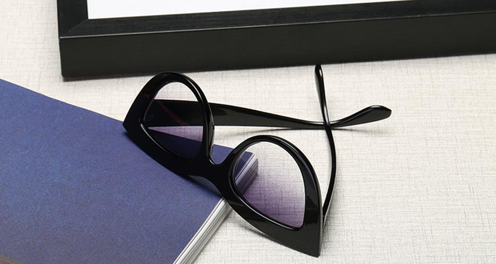 S17066 Unisex Tinted Color Sunglasses HD Lens Eyewear Eye Protector For Outdoor Cycling Hiking - Black + Gray