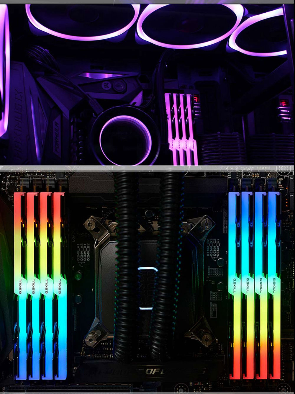 G.SKILL TridentZ RGB Series DDR4 3000MHz 16GB (2 x 8GB) Memory Modules Kit For Desktop Computer - Black