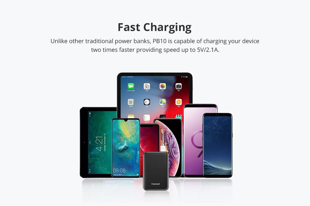 Tronsmart PB10 10000mAh Mini Power Bank with Digital LED Display for iPhone Samsung