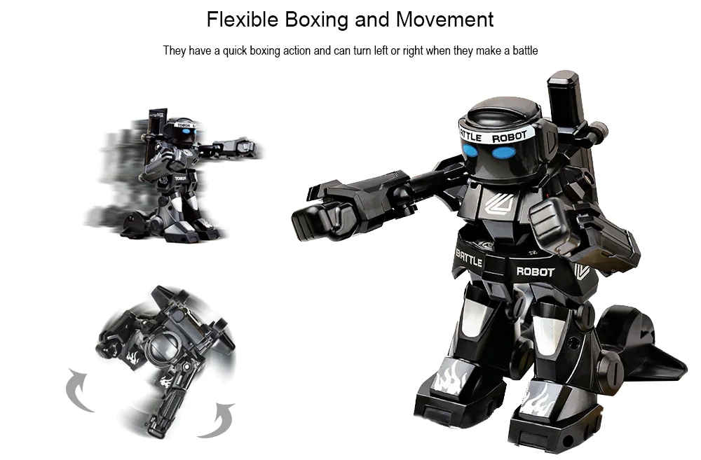 777-615 2.4G Body Sense Remote Control Battle RC Robot Kids Gift Toy - Black