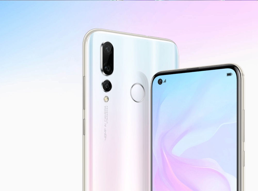 HUAWEI Nova 4 6.4 Inch Hole-punch Display 4G LTE Smartphone Kirin 970 8GB 128GB 20.0MP+16.0MP+2.0MP Triple Rear Cameras Android 9.0 Touch ID Type-C - Blue