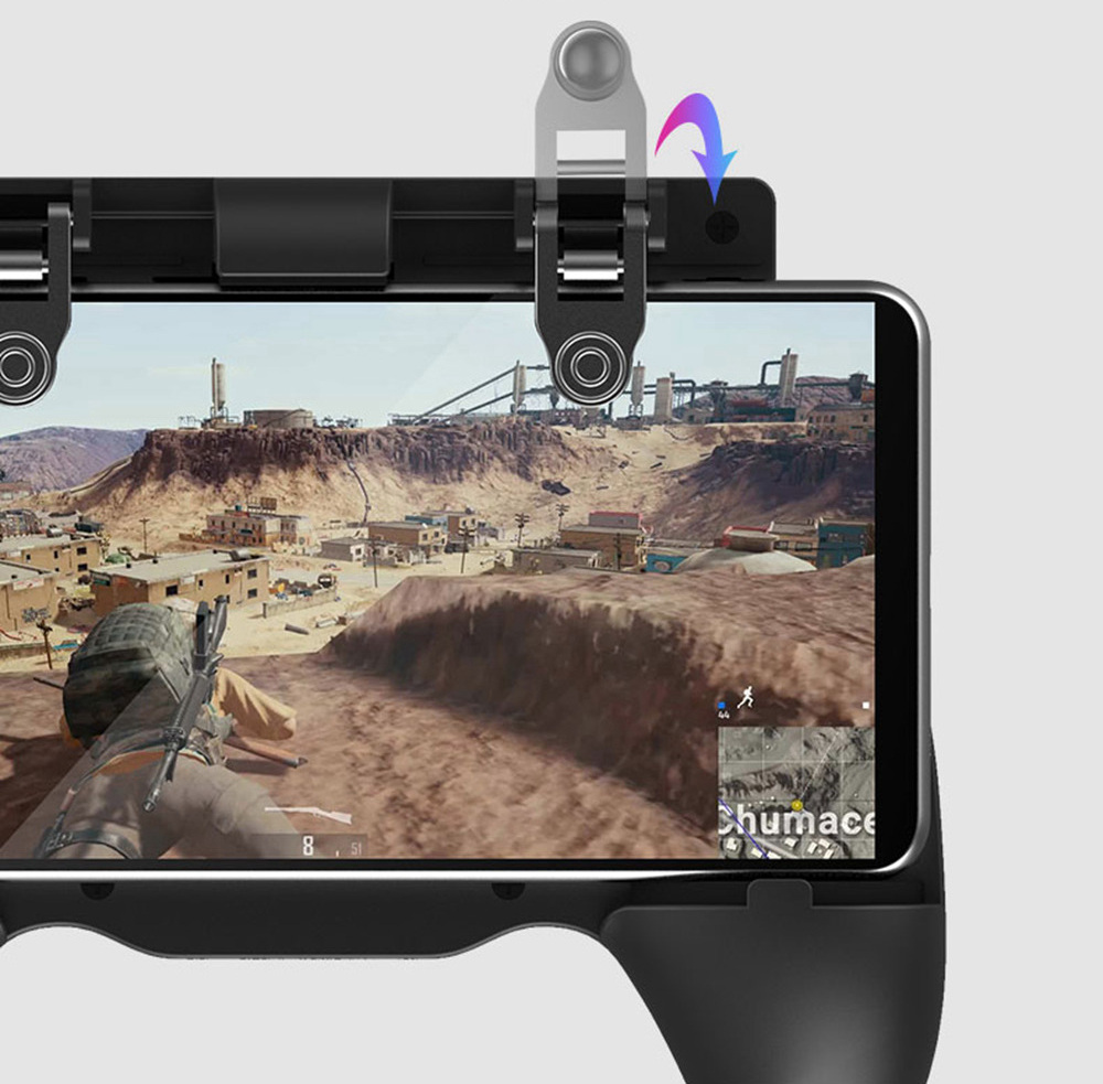 Ipega PG-9117 Game Grip Telescopic Auxiliary Button Gamepad for PUBG Rules of Survival - Black