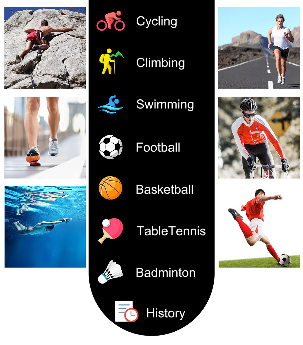 Makibes L5 Smart Watch 1.3 Inch Touch Screen Heart Rate Sleep Monitor IP68 Waterproof Multi-sports Modes Metal Band - Green