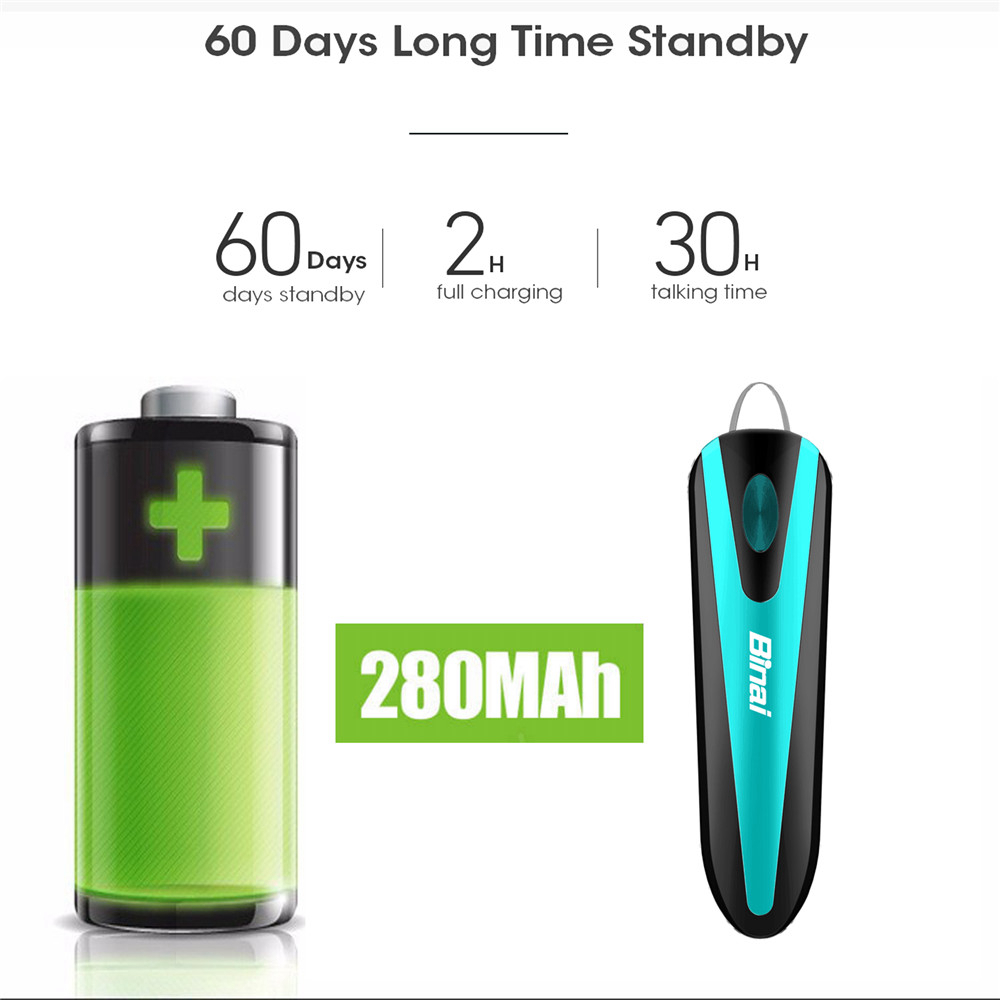 Binai A30 Wireless Bluetooth Earbuds Noise Reduction Support Android IOS - Black