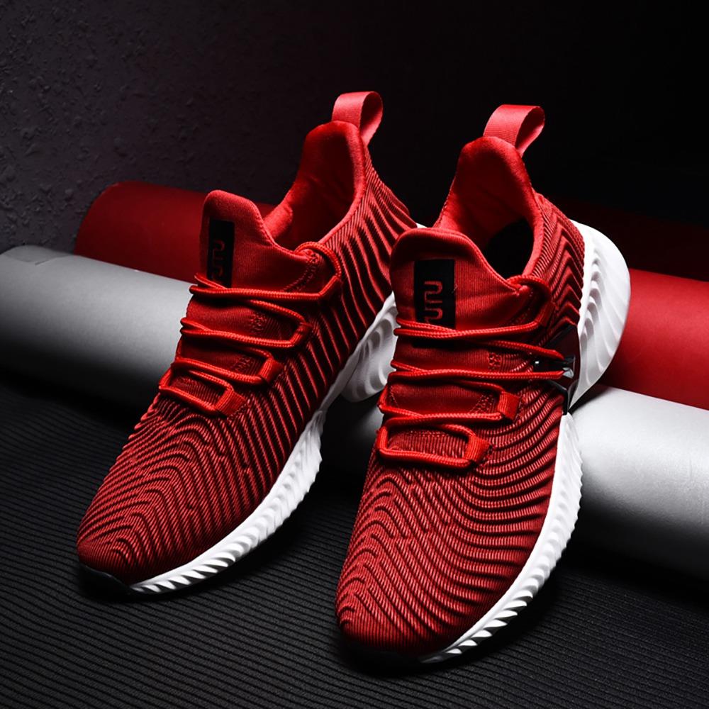 Men Fashion Casual Sneakers Lace-up Sports Shoes EU39.5 - Red