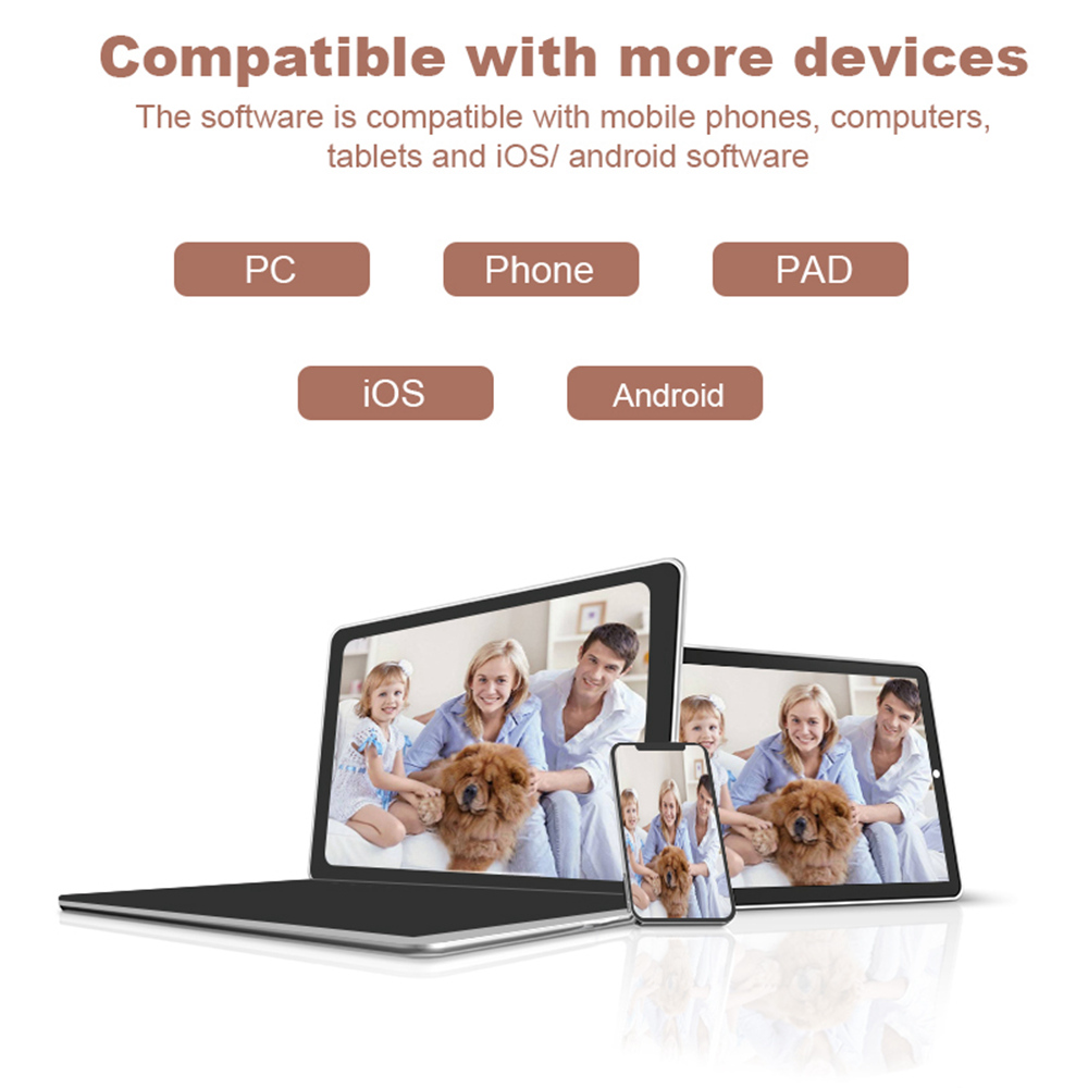 JINVISECURITY JV-SW2M10 1080P Wifi Smart Remote IP Camera IR-Cut Night Vision Voice Intercom - White UK Plug