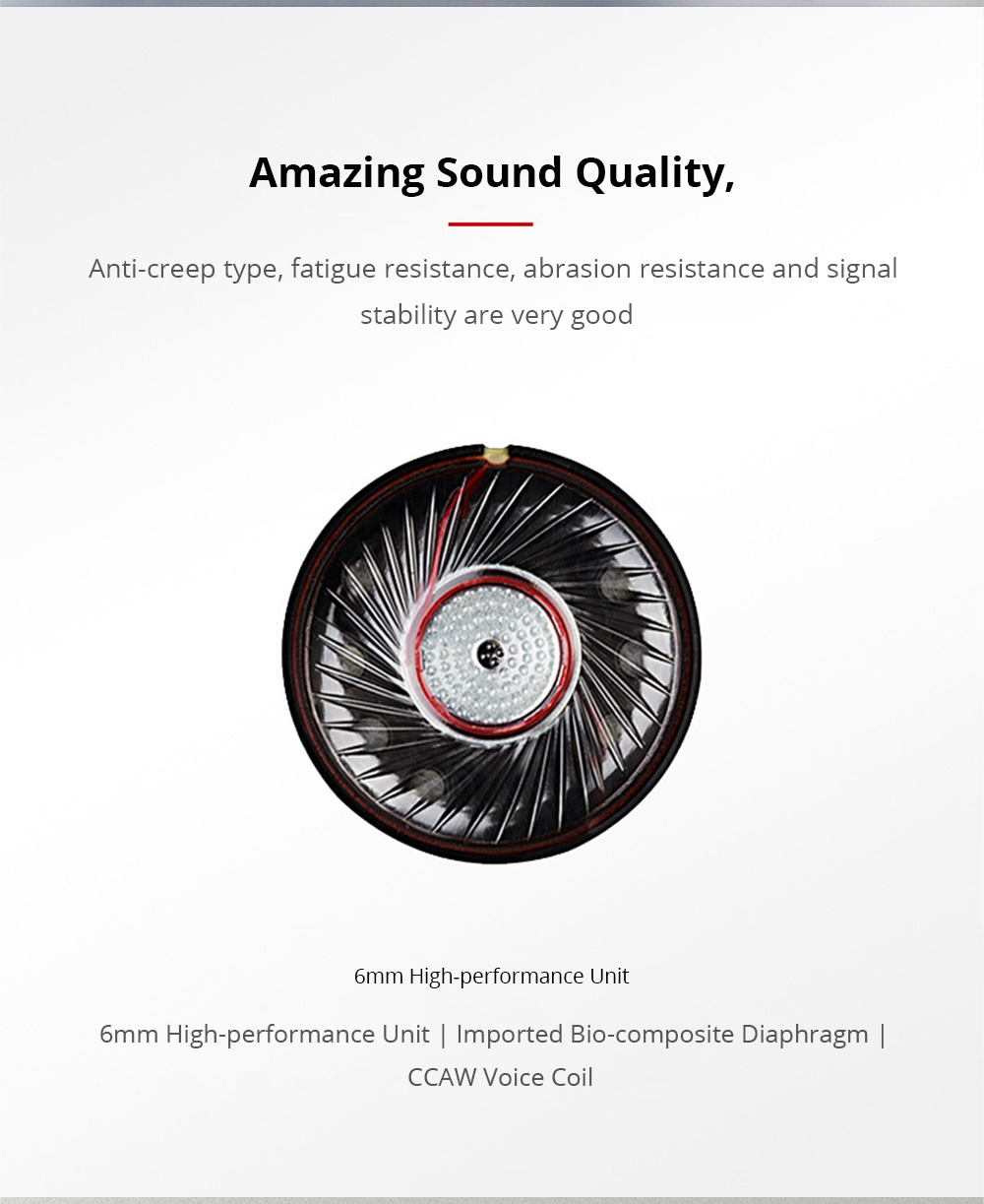 VR SHINECON Bluetooth Portable Earbuds Noise Reduction - Red