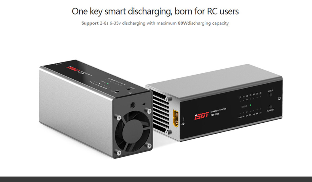 ISDT FD-100 80W Smart Control Discharging for 2-8S Lipo Battery
