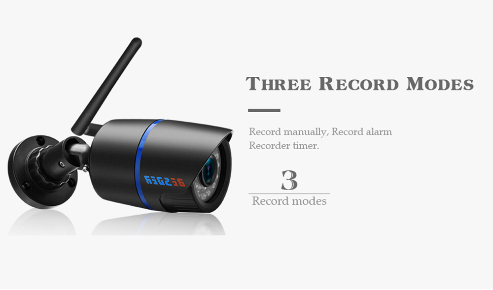 BESDER BES-JW201-6024PB 1080P Outdoor Wifi IP Camera 3.6mm Lens Outdoor Camera Onvif Support 64G TF Card - Black US Plug