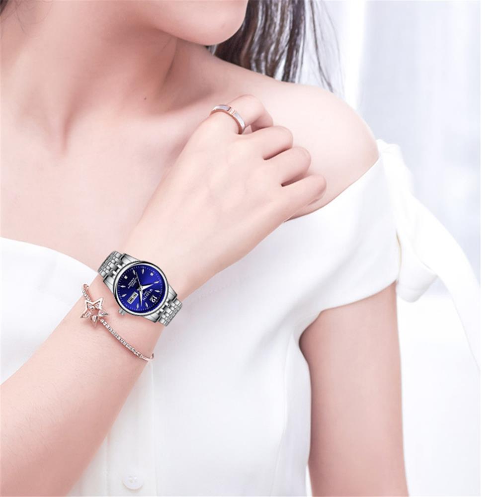 WLISTH S507 Women Casual Business Quartz Wrist Watch Stainless Steel Strap - Rose Gold