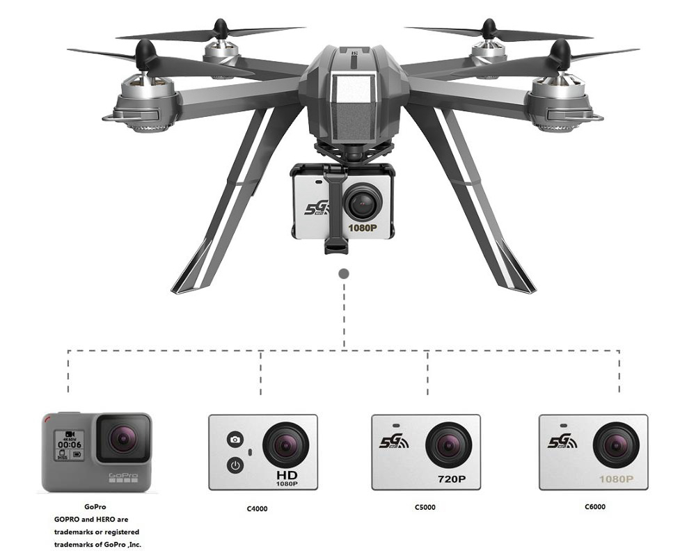 MJX Bugs 3 Pro B3Pro GPS 5G WiFi FPV Brushless RC Drone with C6000 1080P Camera Follow Me Mode RTF