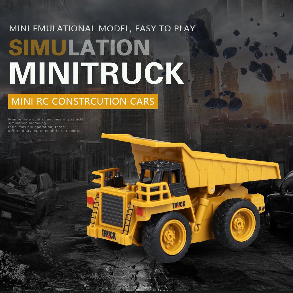 ShenQiWei 8028 1:64 4CH Mini Dump Truck RC Car Engineering Vehicles - RTR