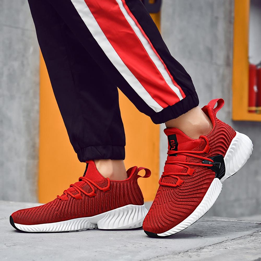 Men Fashion Casual Sneakers Lace-up Sports Shoes EU39.5 - Red