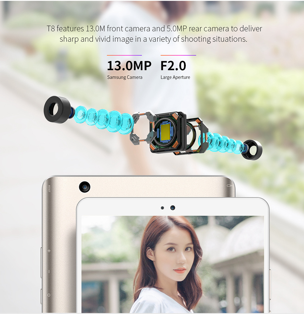 Teclast T8 Tablet MediaTek MT8176 Q Hexa-core 2.1GHz 8.4 Inch 2560x1600 IPS 4GB RAM DDR3L 64GB ROM eMMC WIFI Android 7.0 - White/Gold