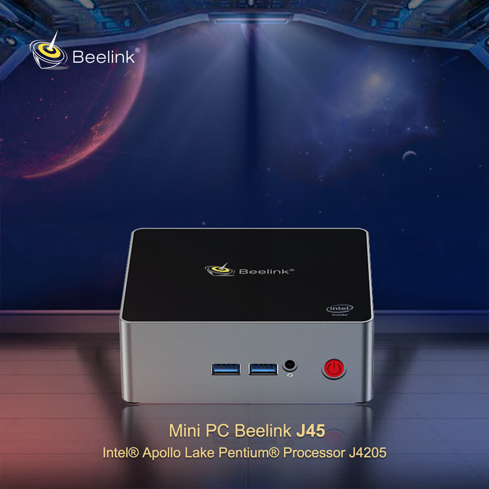 Beelink J45 Intel Apollo Lake J4205 8GB DDR4 256GB mSATA SSD Windows 10 Mini PC Dual Band WiFi Gigabit LAN USB3.0*4 HDMI*2 Expandable 2.5 inch HDD
