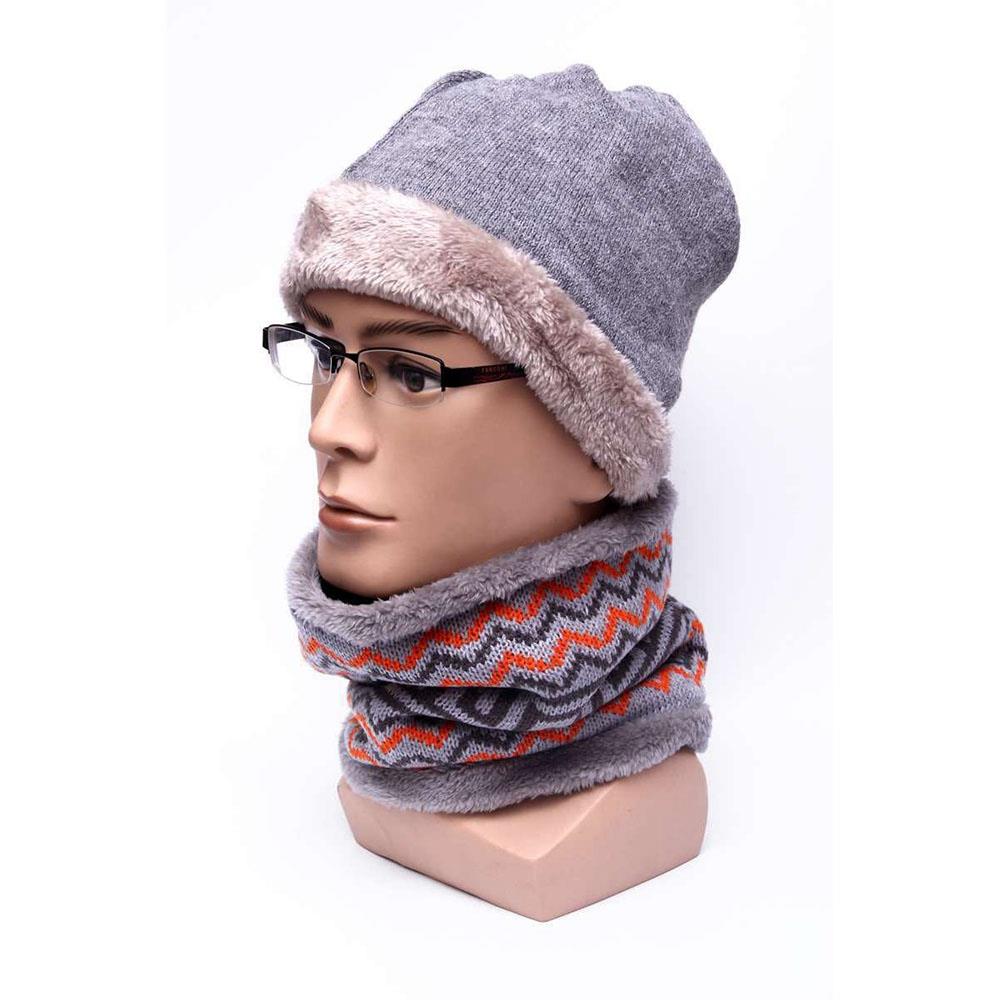 S03 Men Winter Casual Multicolor Wool Knitting Fleece Scarf Neck Warmer - Color 2