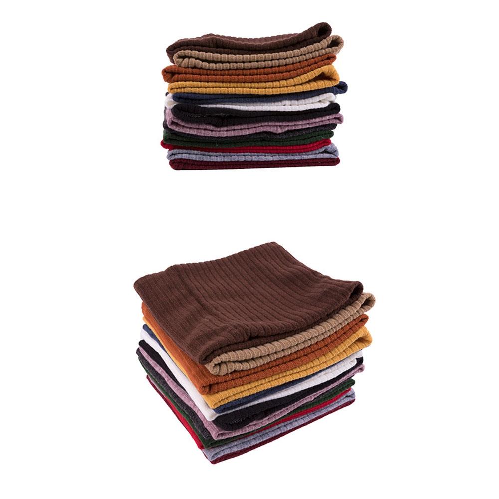 S02 Unisex Winter Casual Cashmere Knitting Warm Pure Color Scarf Neck Warmer - Pink
