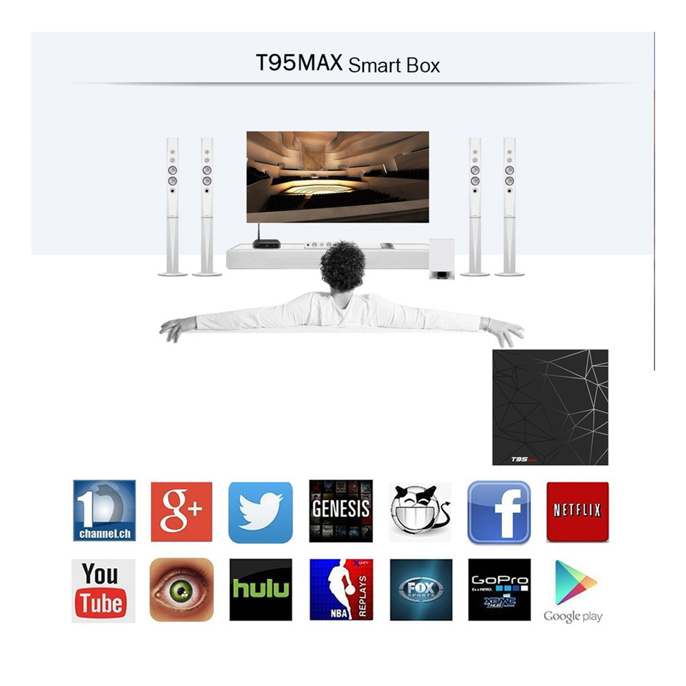 T95 MAX Allwinner H6 4GB/64GB 6K TV Box Android 7.0 WiFi LAN USB3.0 HDMI