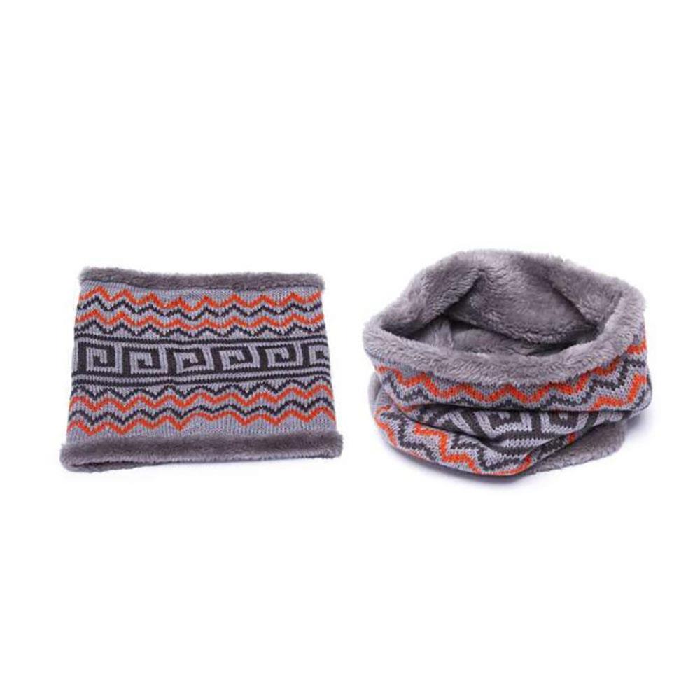S03 Men Winter Casual Multicolor Wool Knitting Fleece Scarf Neck Warmer - Color 2