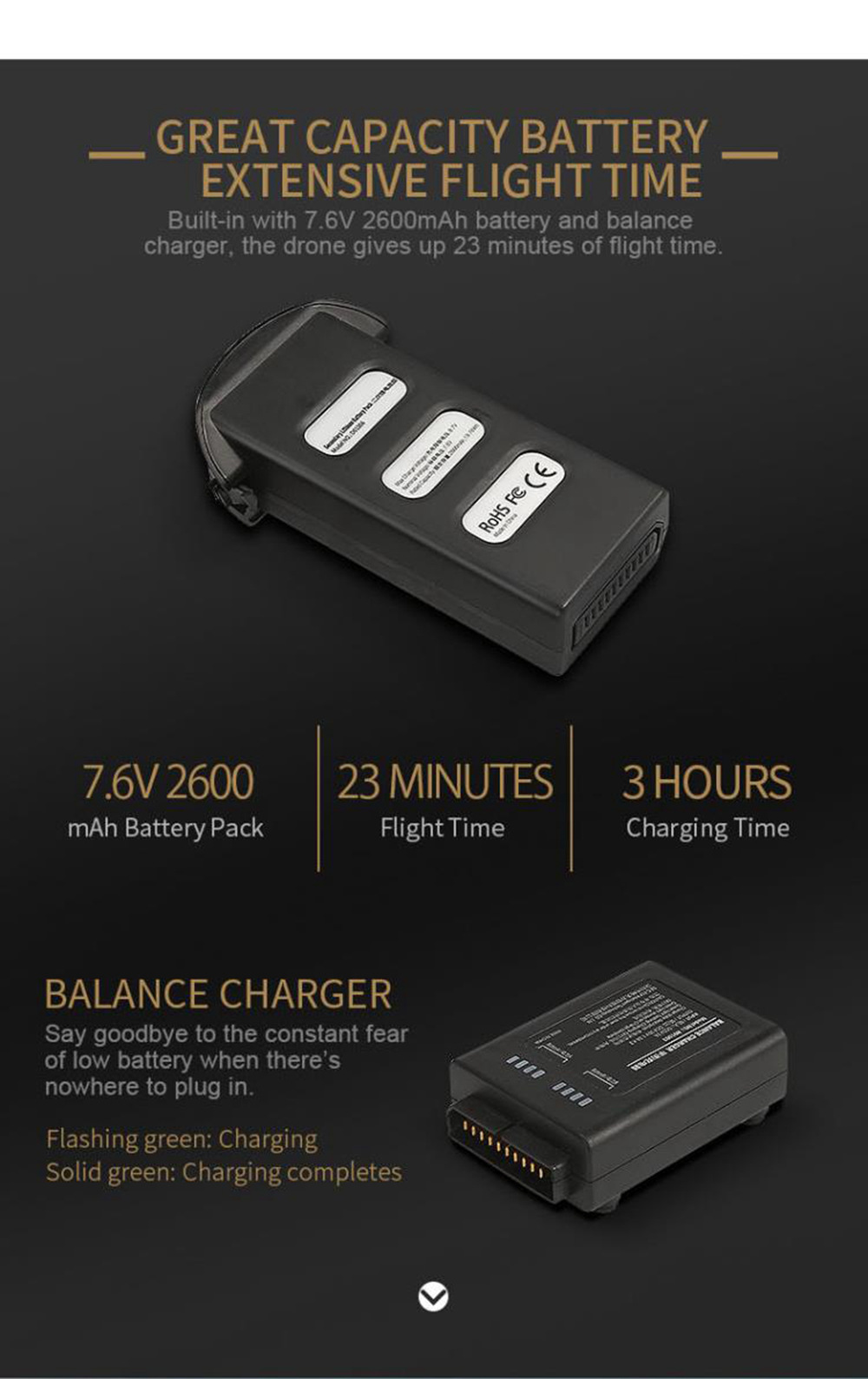 JJRC X7 SMART 1080P 5G WiFi FPV Double GPS Brushless RC Drone with One-Axis Gimbal Camera 25mins Flight Time RTF - Black