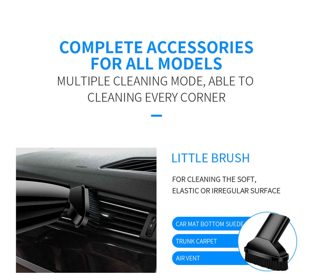HULDRA HL-CY001 Portable Wired Handheld Car Vacuum Cleaner 120W Power - Black