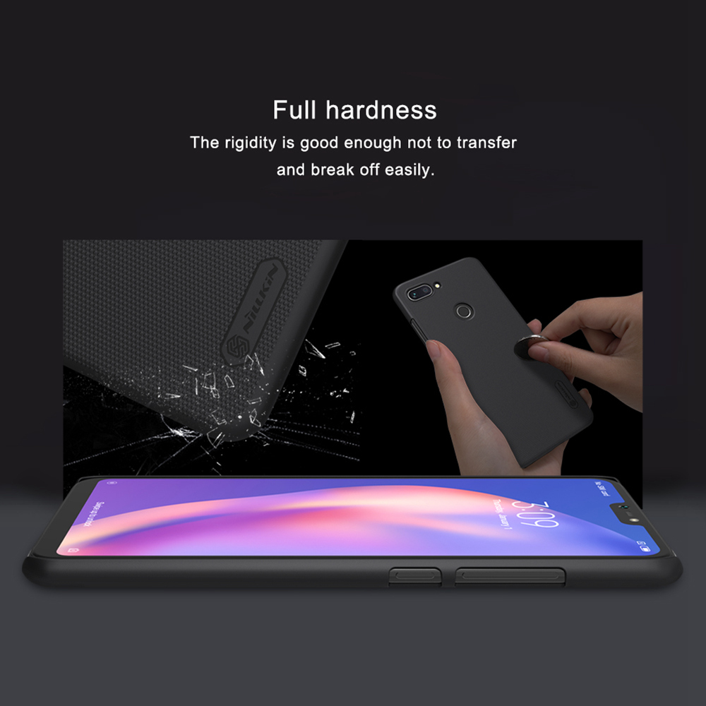 NILLKIN Matte Hard Phone Case for Xiaomi Mi 8 Lite Protective Back Cover - Black