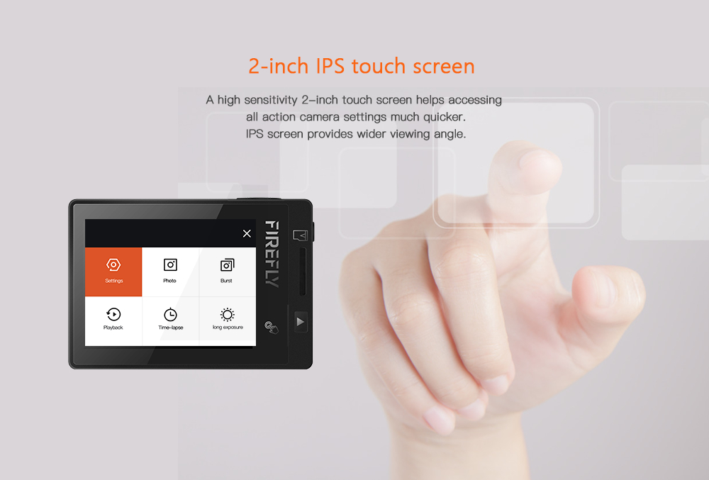 Hawkeye Firefly 8SE 4K HD Action Camera with 2.0" IPS Touch Screen SONY IMX117 12 Mega WDR CMOS Sensor - 170 Degrees Lens