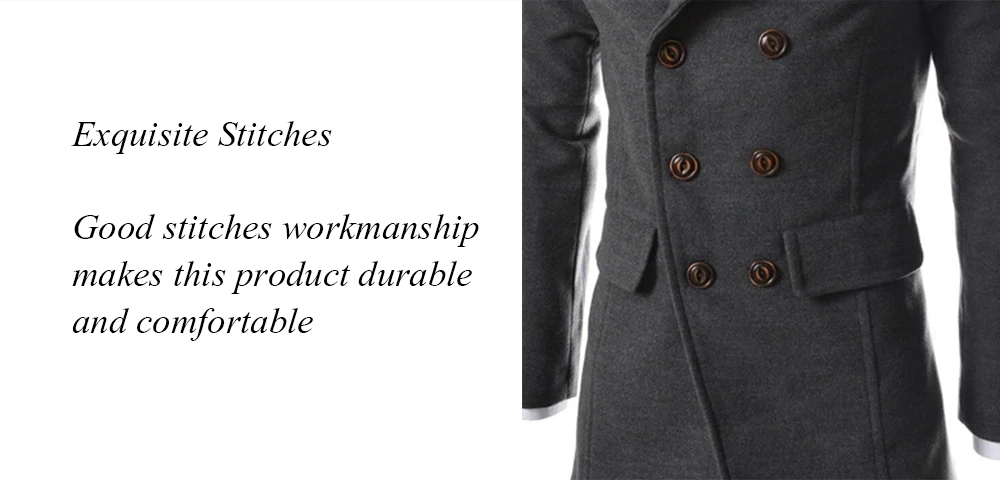 C01 Men Winter Casual Warm Turn-down Collar Coat Windbreaker Jacket Size 3XL - Black
