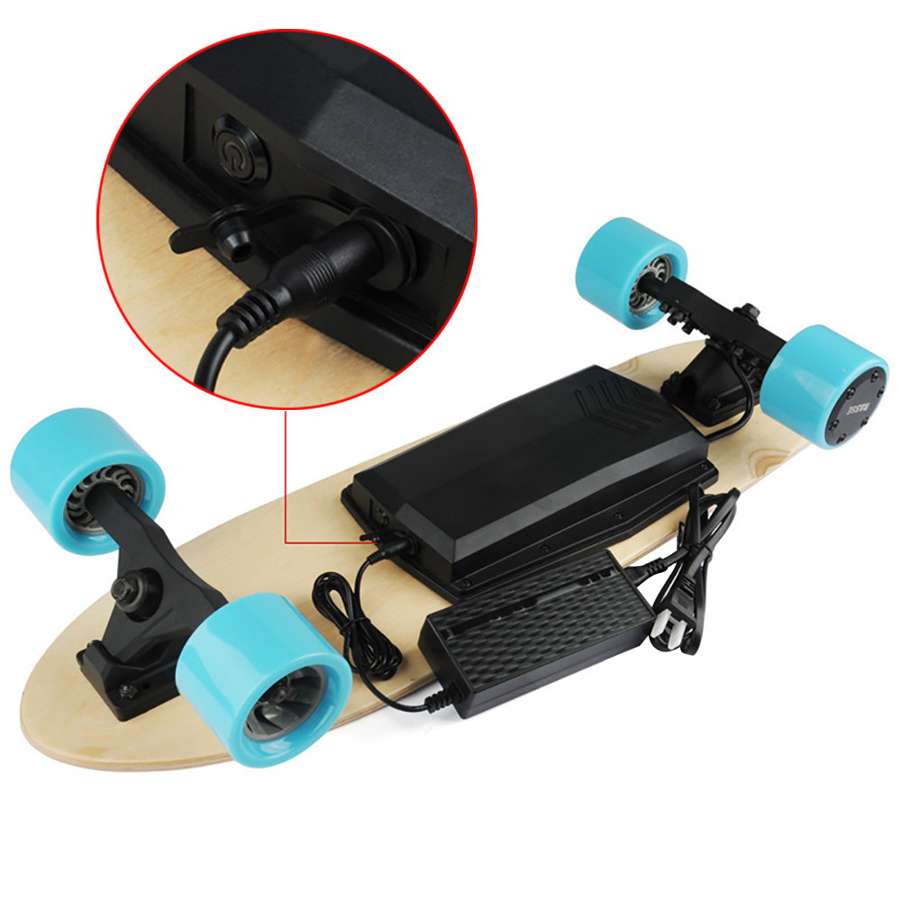 RASSE YB-ES01 Electric Skateboard Wireless Remote Control Single 250W Motor 15km/h EU Plug - Blue