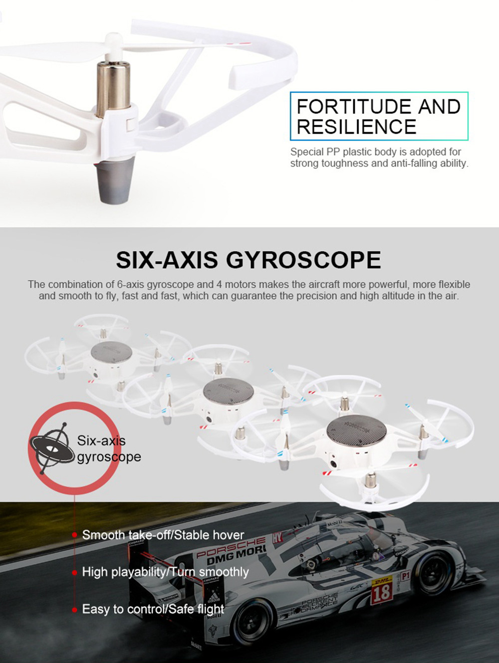 XY-021 WiFi FPV RC Drone with HD Camera Automatic Obstacle Avoidance Altitude Hold Mode RTF - Silver
