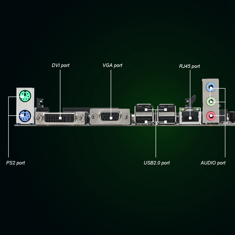 Colorful C.H81M Plus V24A Motherboard Intel Chipset LGA 1150 mATX USB3.0 SATA3 DDR3 DVI+VGA - Black