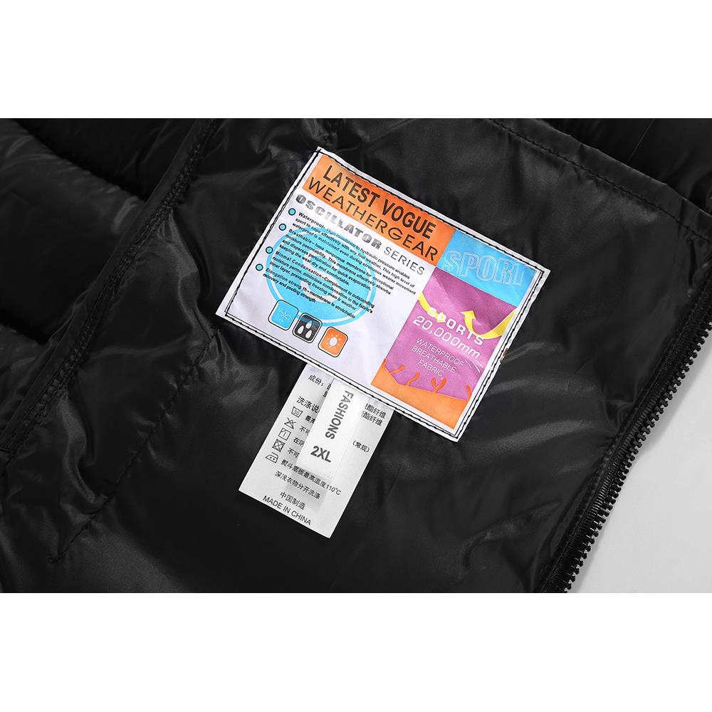 Men Winter Thick Solid Color Cotton Waistcoat Sleeveless Duck Down Jacket Size L - Army Green