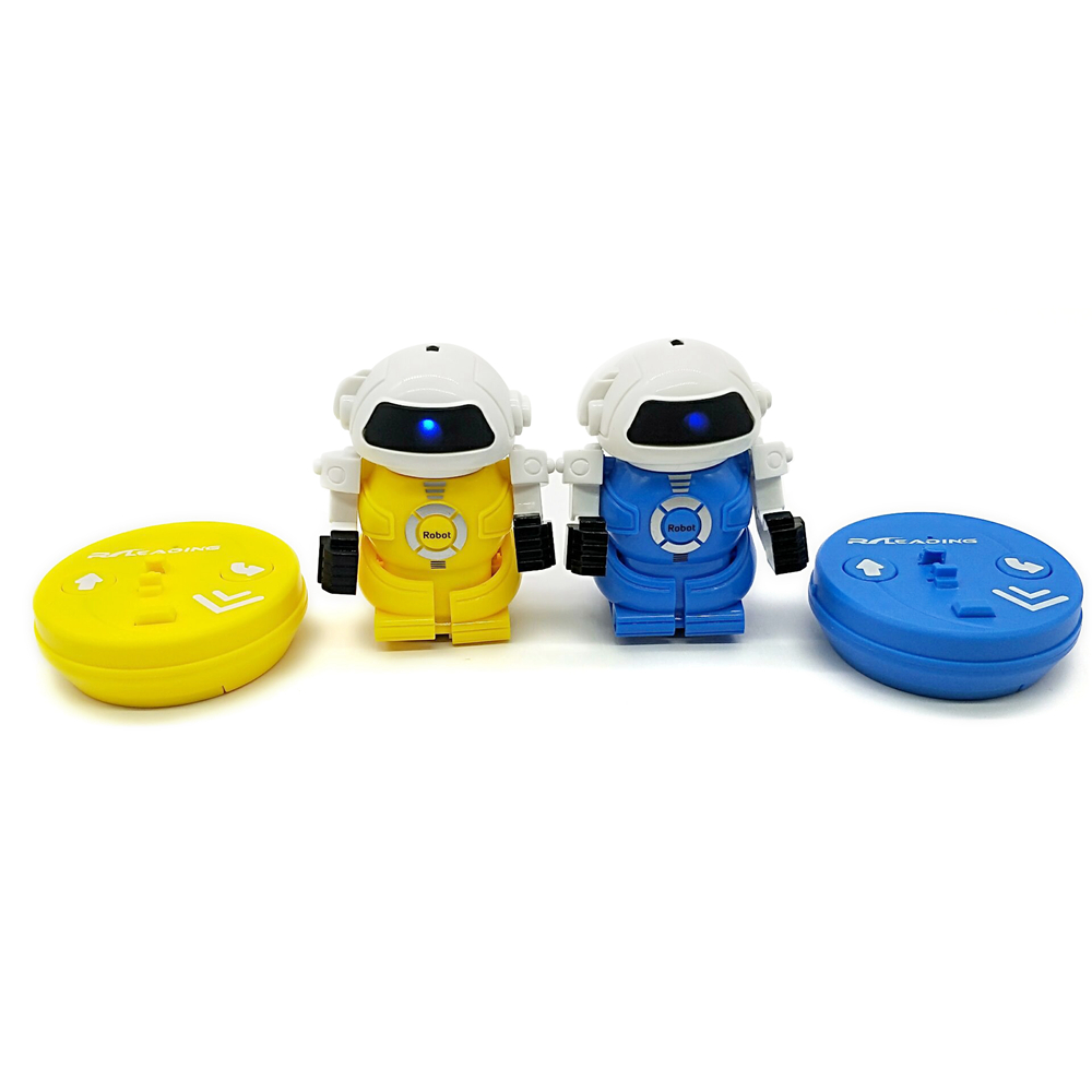 Coke Can Mini 2CH Infrared Remote Control RC Robot Kids Gift - Blue