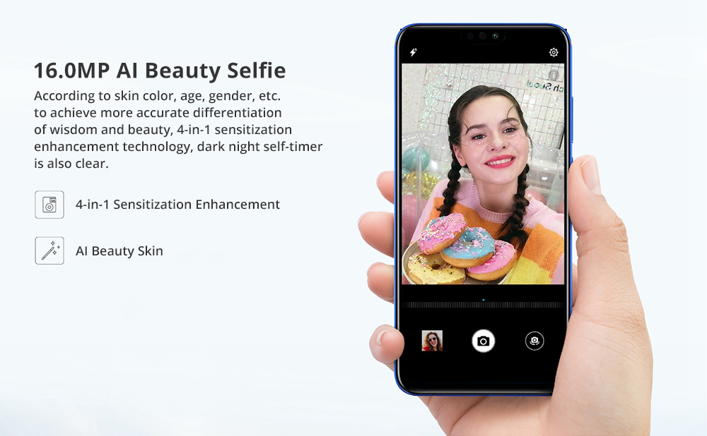 HUAWEI Honor 8X 6.5 Inch FHD+ Full Screen 4G LTE Smartphone Kirin 710 6GB 128GB 20.0MP+2.0MP Dual Rear Cameras Android 8.1 Touch ID NFC - Blue